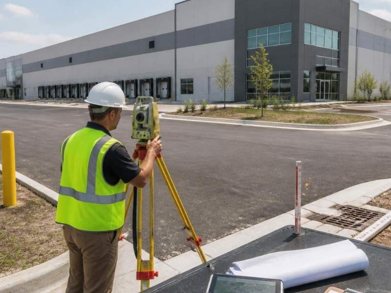 As Built Surveys Manufacturing Facility Expansion Ringgold GA | Ringgold Land Surveying As-built survey documenting a manufacturing facility expansion in Ringgold GA with verified building, utility, and site improvements